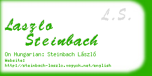 laszlo steinbach business card